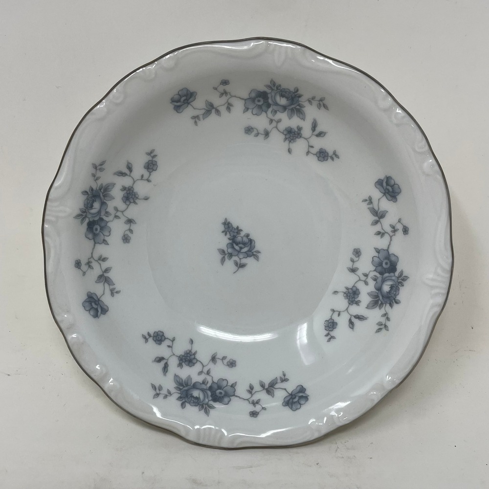 Johann Haviland Blue Garland Fruit Dessert Bowl 5 Inch Bavaria Germany Platinum